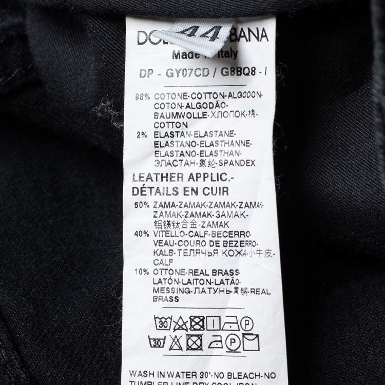 Pre Owned Dolce & Gabbana Black Denim Slim Fit Jeans XS