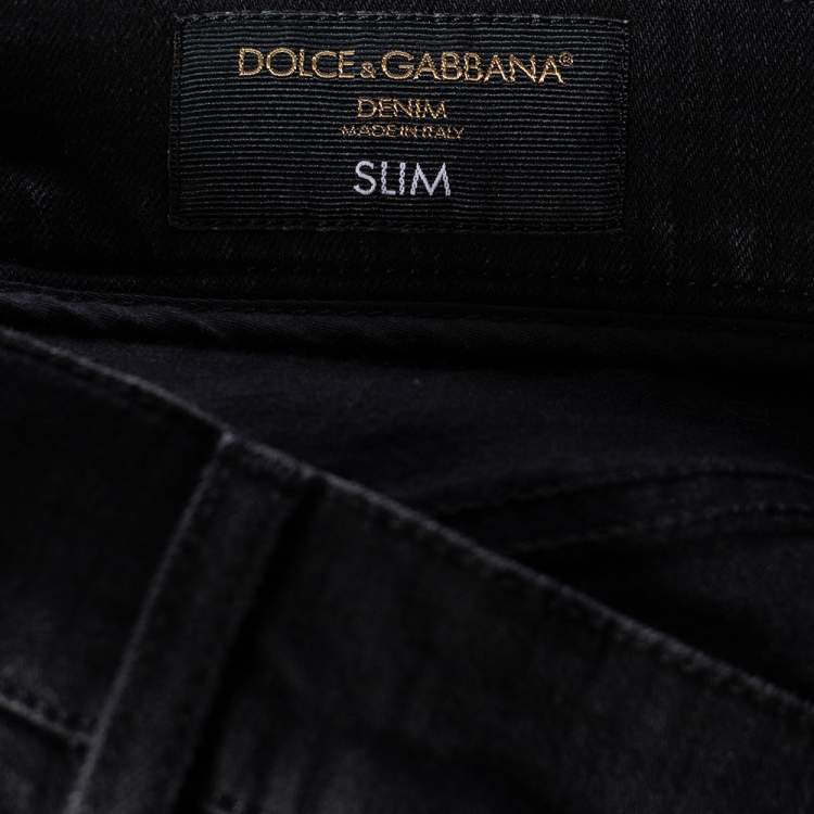 Pre Owned Dolce & Gabbana Black Denim Slim Fit Jeans XS