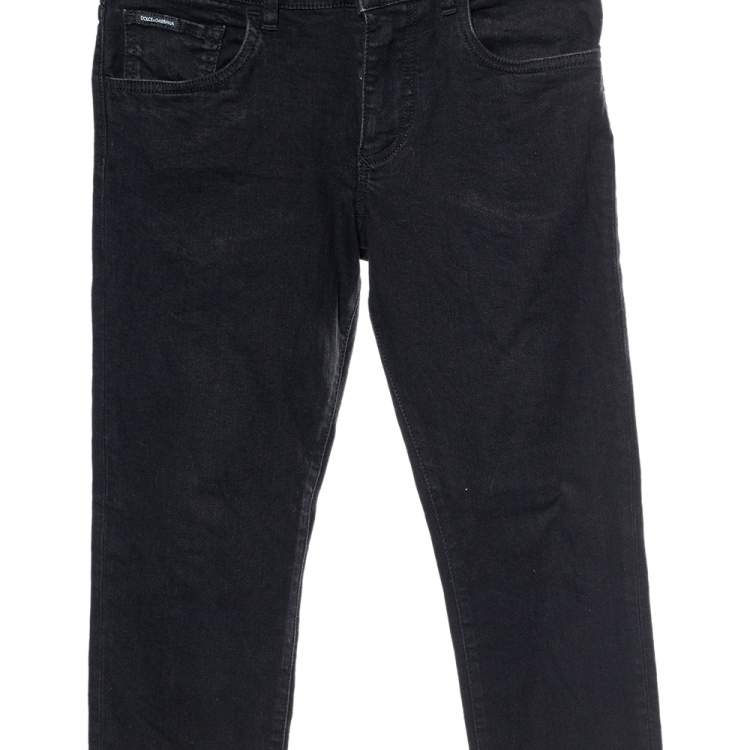 Pre Owned Dolce & Gabbana Black Denim Slim Fit Jeans XS