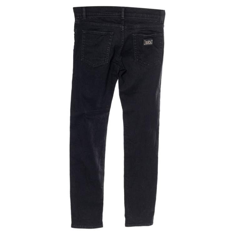 Pre Owned Dolce & Gabbana Black Denim Slim Fit Jeans XS