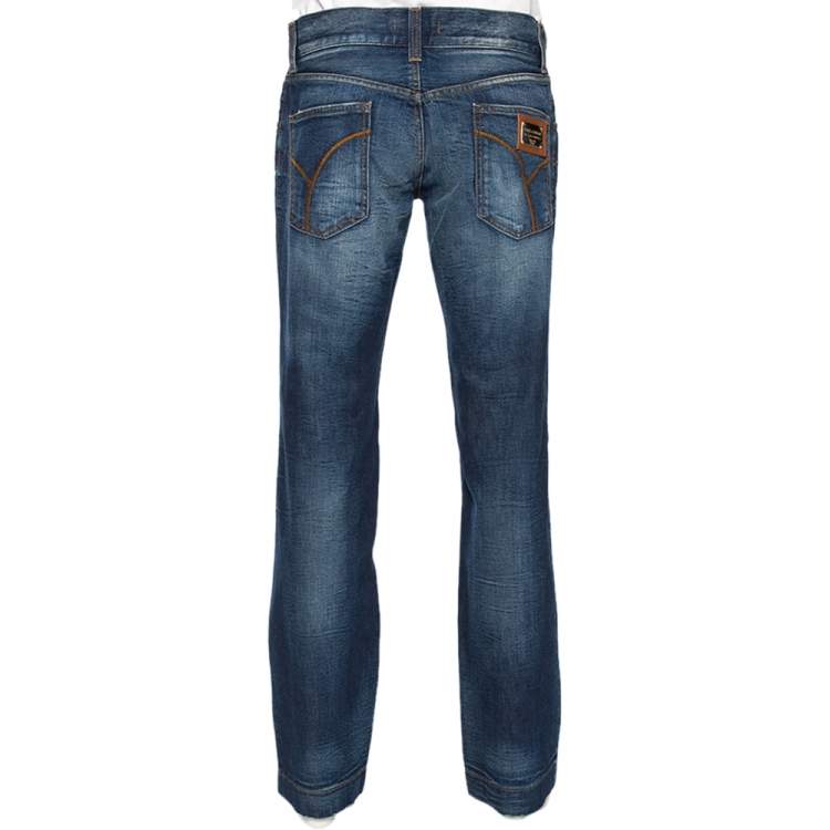 Pre Owned Dolce & Gabbana Medium Wash Blue Denim 14 Fit Jeans L