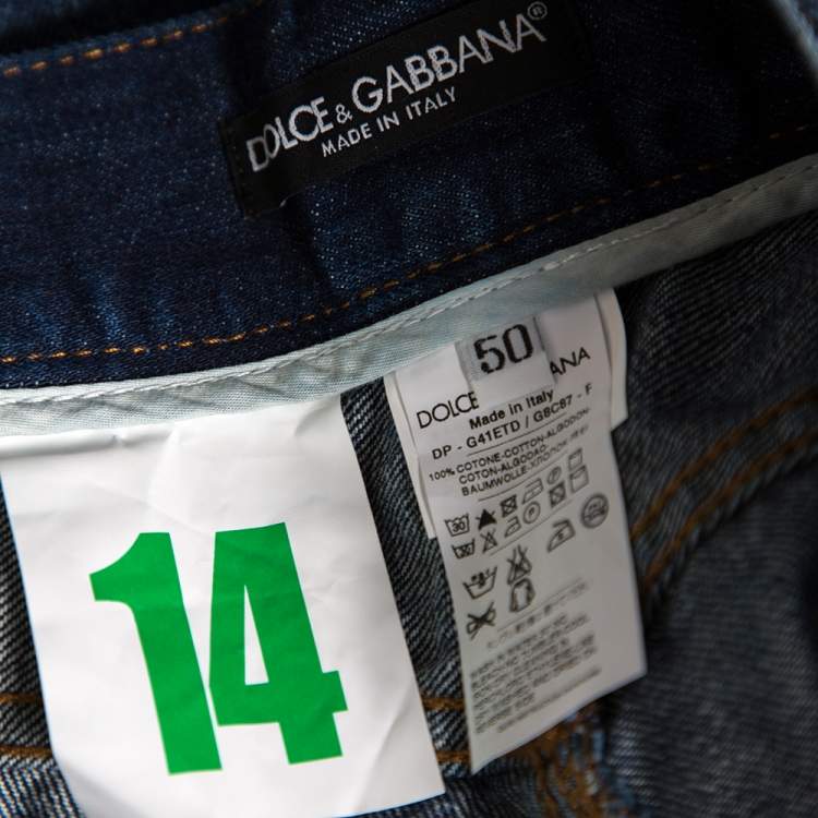 Pre Owned Dolce & Gabbana Medium Wash Blue Denim 14 Fit Jeans L