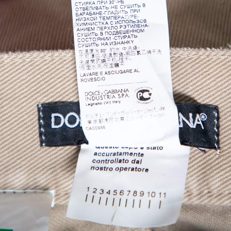 Pre Owned Dolce & Gabbana Beige Distressed Denim Fit 14 Jeans L