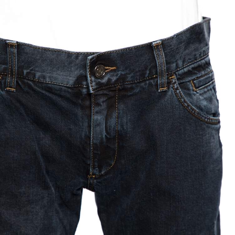 Pre Owned Dolce & Gabbana Indigo Dark Washed Denim Fit 14 Jeans L 