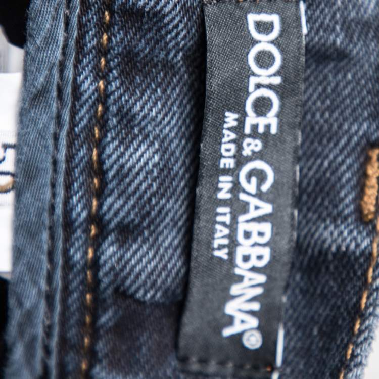 Pre Owned Dolce & Gabbana Indigo Dark Washed Denim Fit 14 Jeans L 