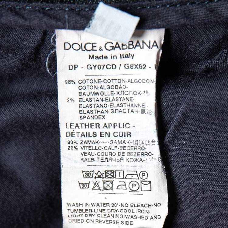 Pre Owned Dolce & Gabbana Dark Blue Denim Stretch Fit Comfort Jeans M 