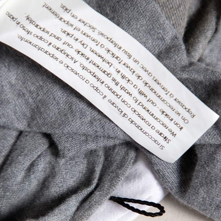 Pre Owned Dolce & Gabbana Grey Cotton Muddy Effect Printed T-Shirt M