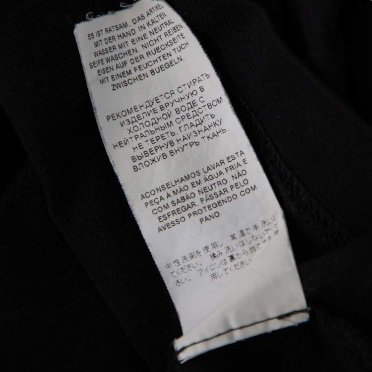 Pre Owned Dolce & Gabbana Black Cotton Jersey V Neck T-Shirt S