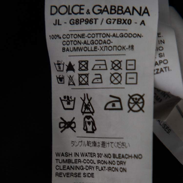 Pre Owned Dolce & Gabbana Navy Blue Cotton Pique Polo T-Shirt XL