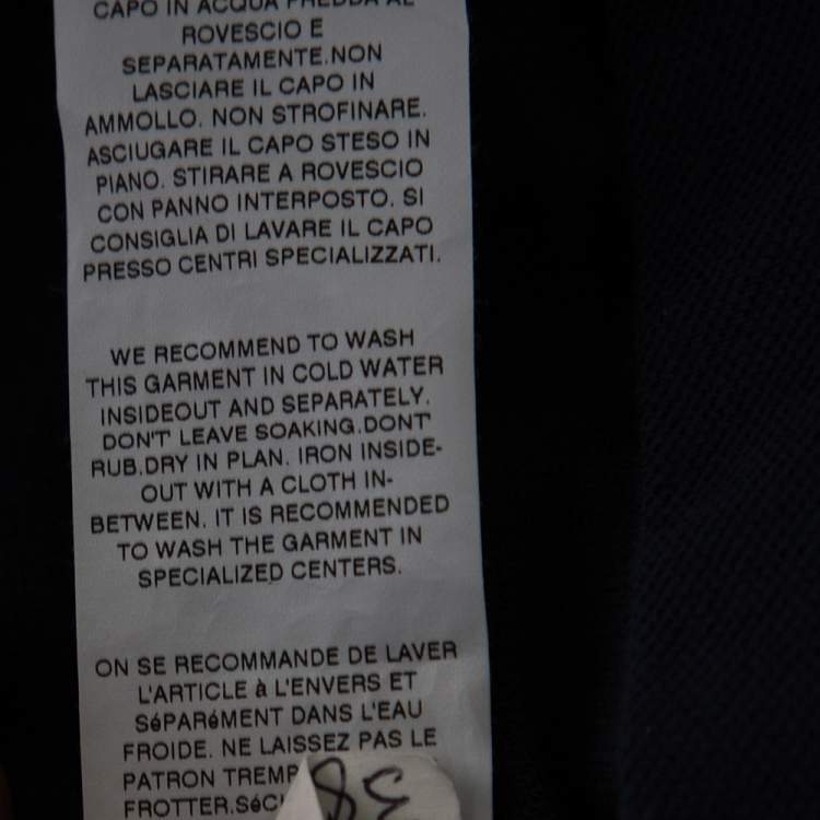 Pre Owned Dolce & Gabbana Navy Blue Cotton Pique Polo T-Shirt XL