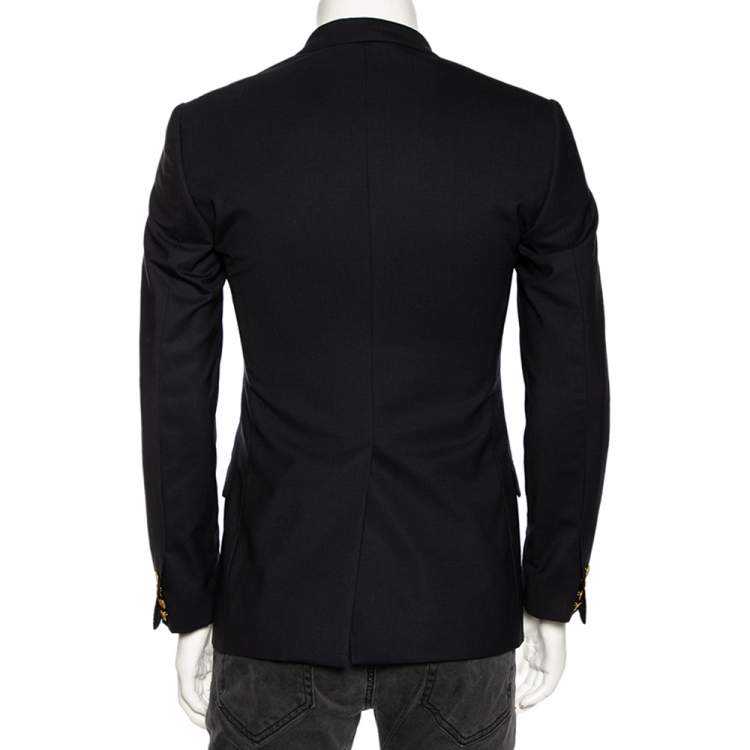 مملوكة مسبقًا Dolce & Gabbana Midnight Blue Wool Tailored Martini Blazer XS