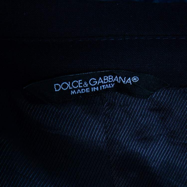 مملوكة مسبقًا Dolce & Gabbana Midnight Blue Wool Tailored Martini Blazer XS