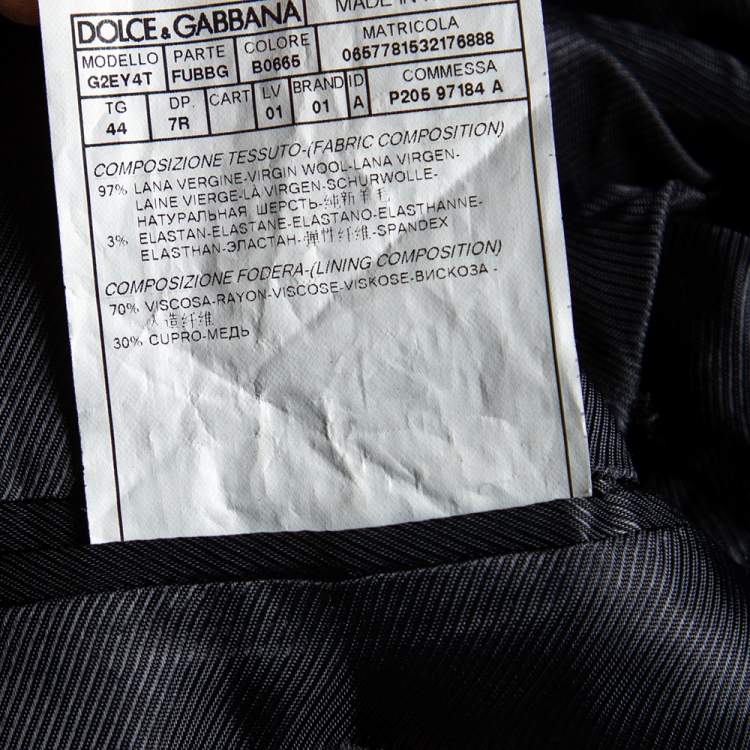 مملوكة مسبقًا Dolce & Gabbana Midnight Blue Wool Tailored Martini Blazer XS