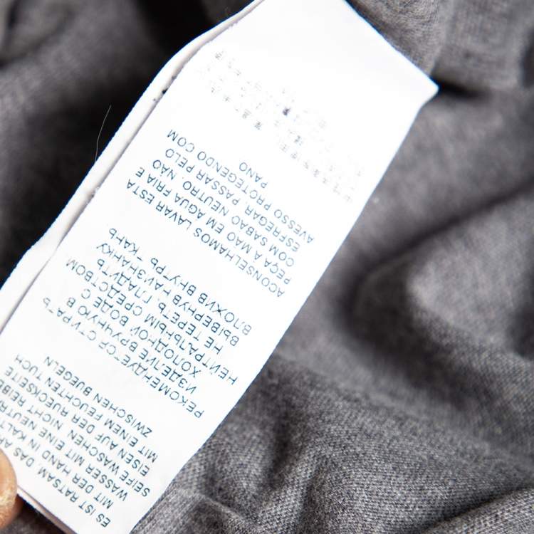 Pre Owned Dolce & Gabbana Grey Cotton V Neck T-Shirt S