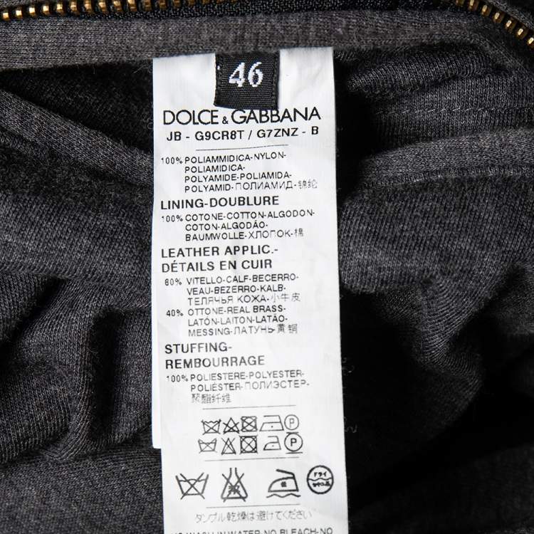 Pre Owned Dolce & Gabbana Burgundy Quilted Bomber Jacket S