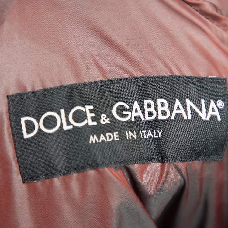 Pre Owned Dolce & Gabbana Two Tone Synthetic Fur Lined Hooded Zip Front Jacket S