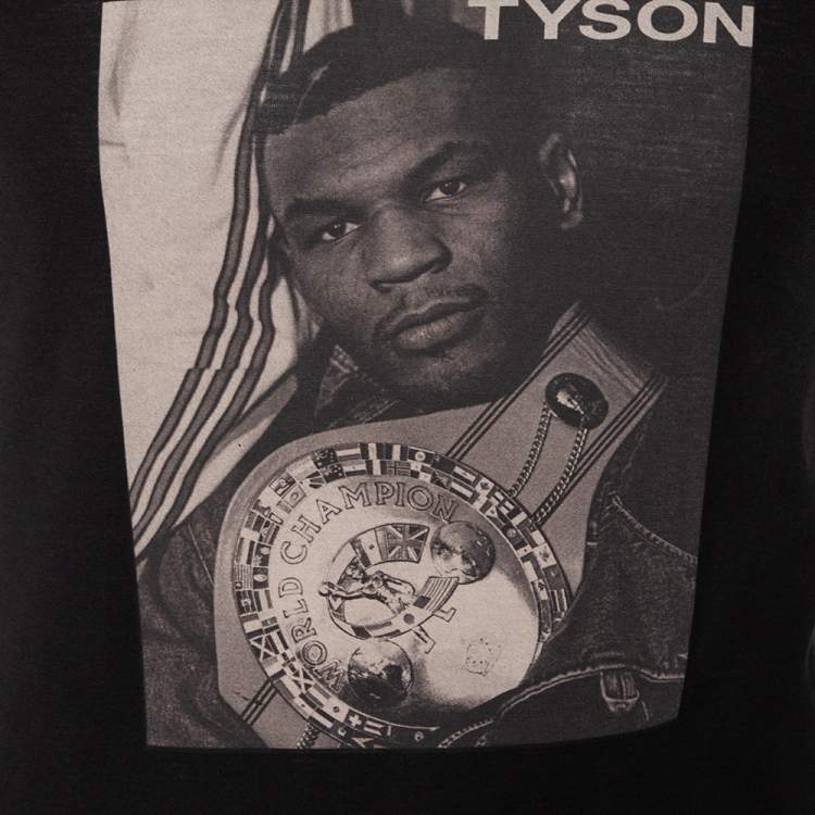 Pre Owned Dolce & Gabbana Black Mike Tyson Printed Cotton T-Shirt XS