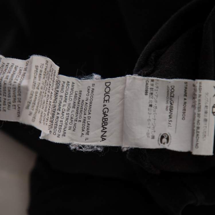 Pre Owned Dolce & Gabbana Black Mike Tyson Printed Cotton T-Shirt XS