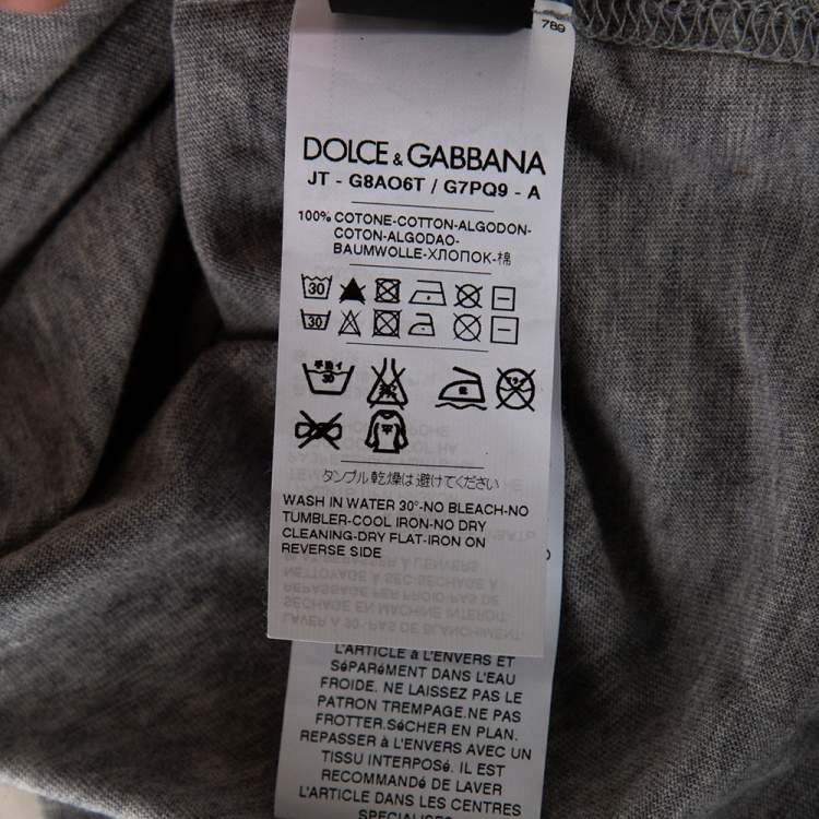 مملوكة مسبقًا Dolce & Gabbana Grey Cotton Monica Bellucci Printed Cotton T-Shirt XS