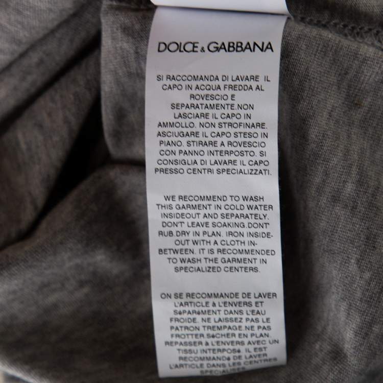 مملوكة مسبقًا Dolce & Gabbana Grey Cotton Monica Bellucci Printed Cotton T-Shirt XS