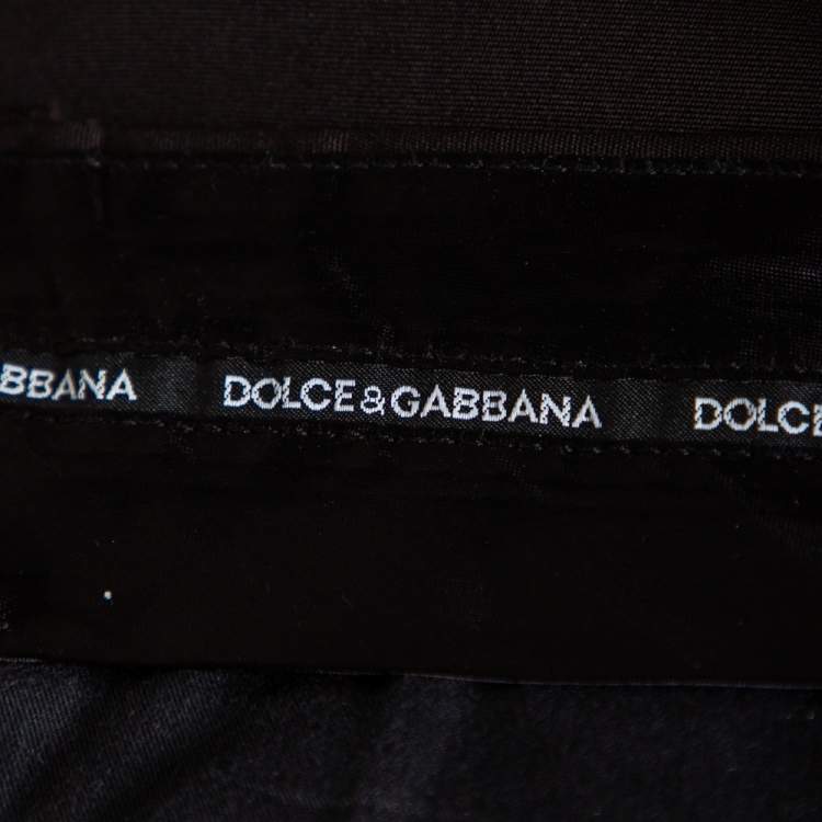 مملوكة مسبقًا Dolce & Gabbana Dark Brown Wool Formal Pants M