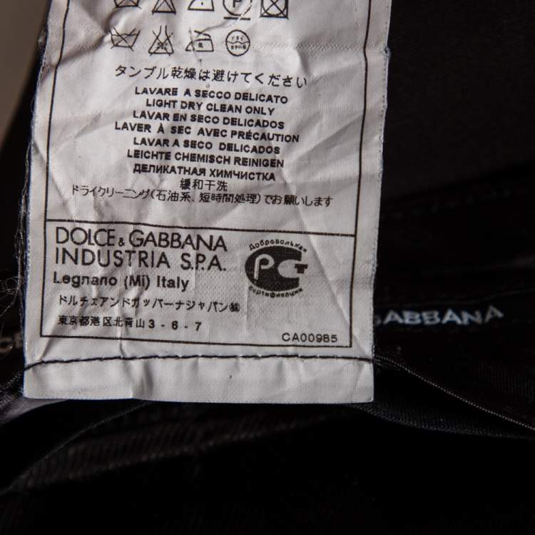 مملوكة مسبقًا Dolce & Gabbana Dark Brown Wool Formal Pants M