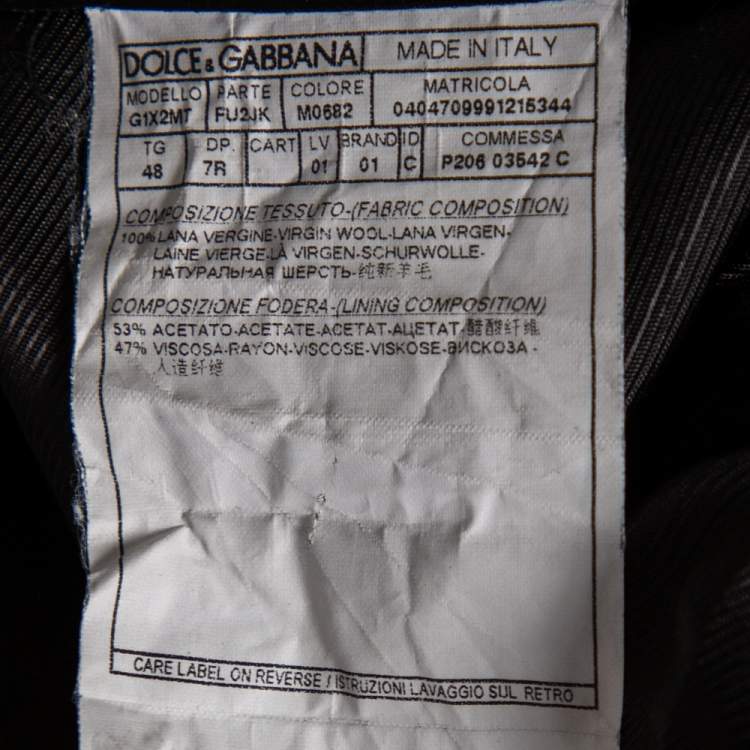 مملوكة مسبقًا Dolce & Gabbana Dark Brown Wool Formal Pants M