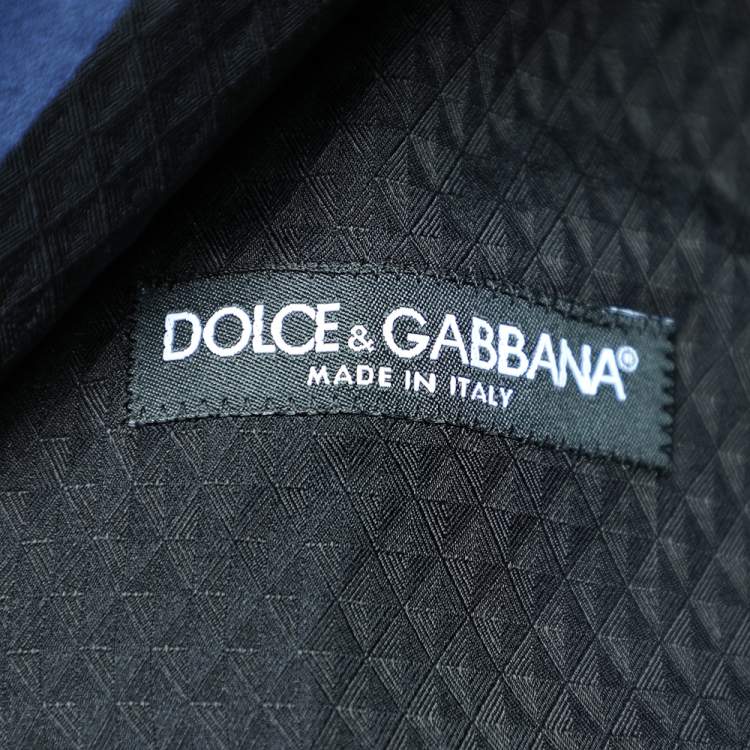 Pre Owned Dolce & Gabbana Blue Velvet Sleeveless Vest M