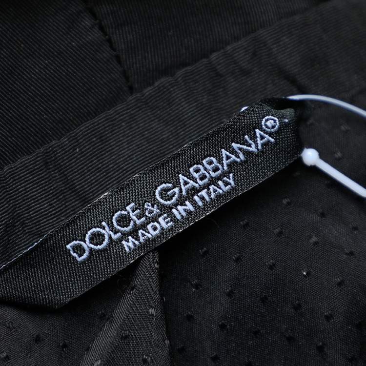 Pre Owned Dolce & Gabbana White Contrast Detail Button Front Blazer M