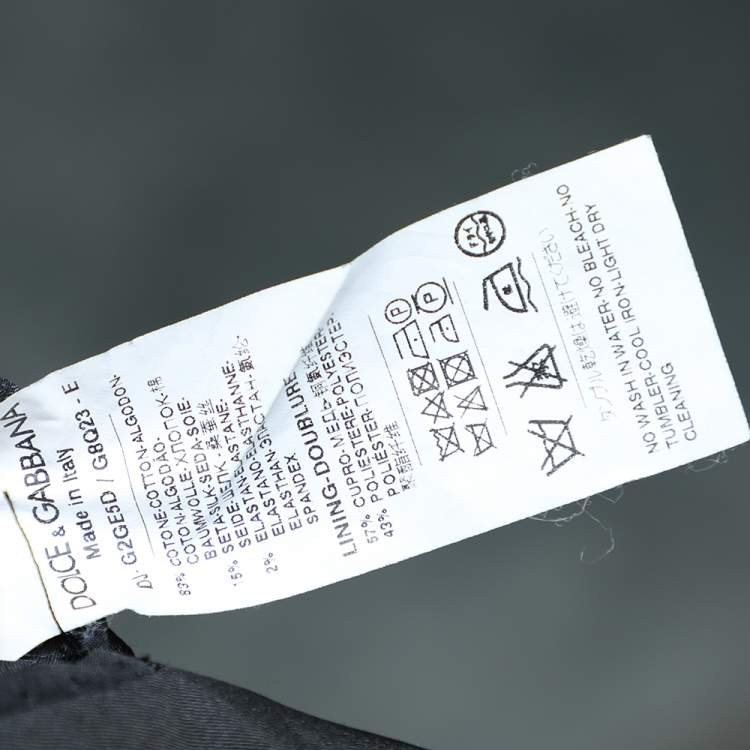 Pre Owned Dolce & Gabbana White Contrast Detail Button Front Blazer M