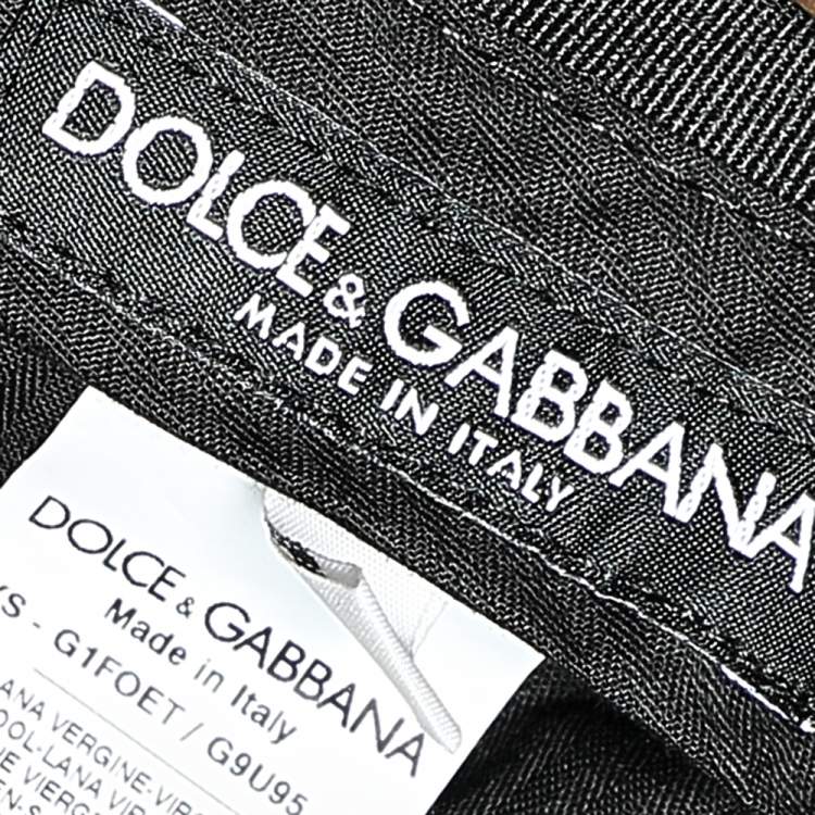 مملوكة مسبقًا Dolce & Gabbana Black Striped Wool Tapered Leg Pants M