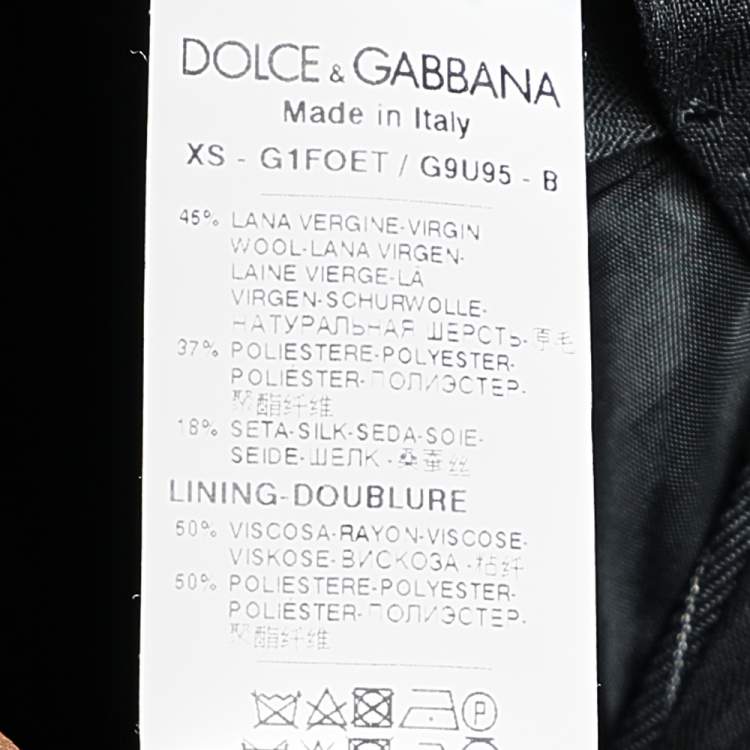 مملوكة مسبقًا Dolce & Gabbana Black Striped Wool Tapered Leg Pants M