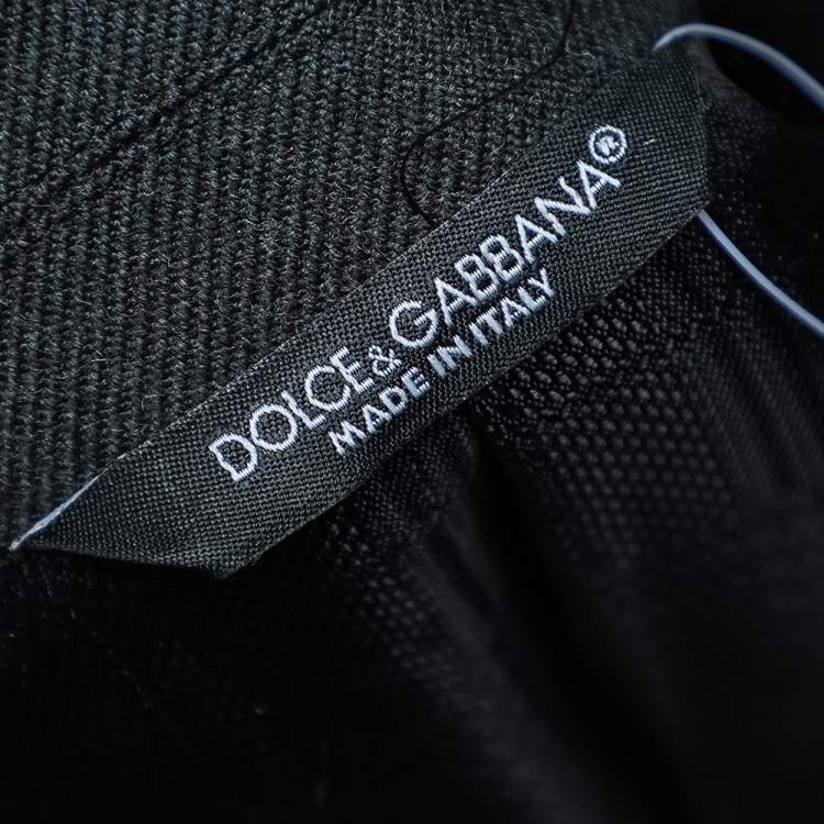 Pre Owned Dolce & Gabbana Grey Wool Crown Logo Embroidered Blazer S