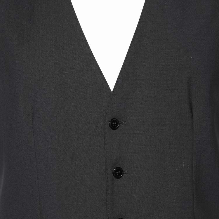 مملوكة مسبقًا Dolce & Gabbana Black Wool Sleeveless Vest M