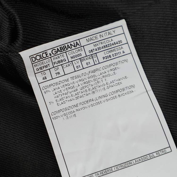 مملوكة مسبقًا Dolce & Gabbana Black Wool Sleeveless Vest M