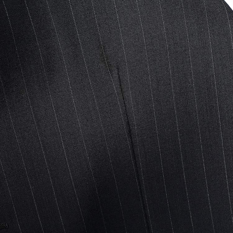 Pre Owned Dolce & Gabbana Midnight Blue Striped Wool Vest M