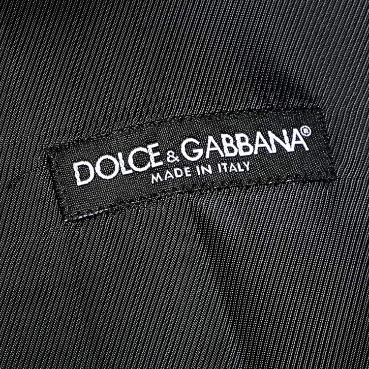 Pre Owned Dolce & Gabbana Midnight Blue Striped Wool Vest M