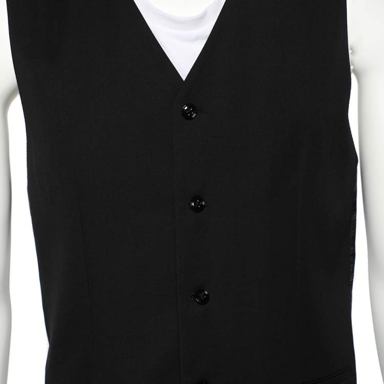 Pre Owned Dolce & Gabbana Black Wool Vest M