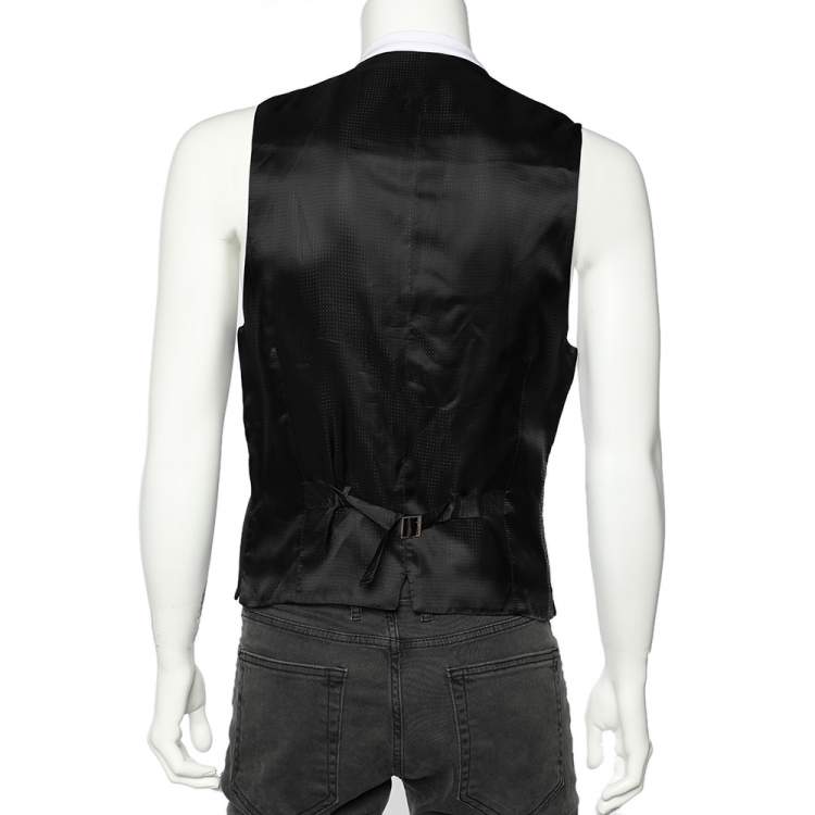 Pre Owned Dolce & Gabbana Black Wool Vest M