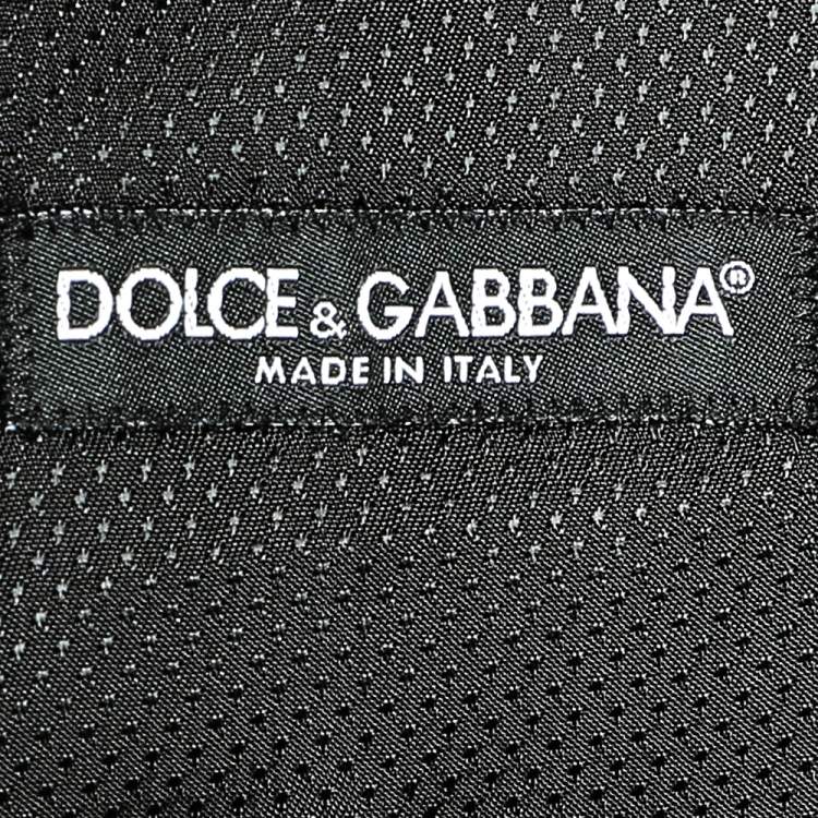 Pre Owned Dolce & Gabbana Charcoal Grey Striped Wool Contrast Trim Vest M