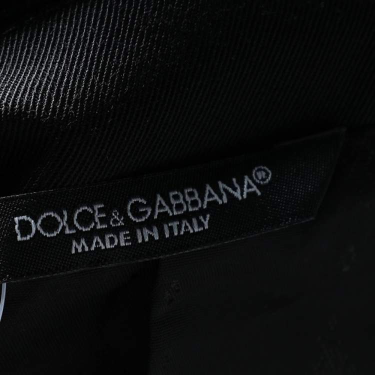 Pre Owned Dolce & Gabbana Black Wool Blend Velvet Trim Blazer M