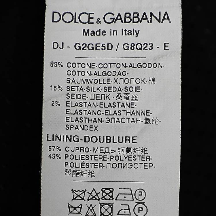 Pre Owned Dolce & Gabbana Monochrome Cotton Embroidered Trim Detailed Vest M