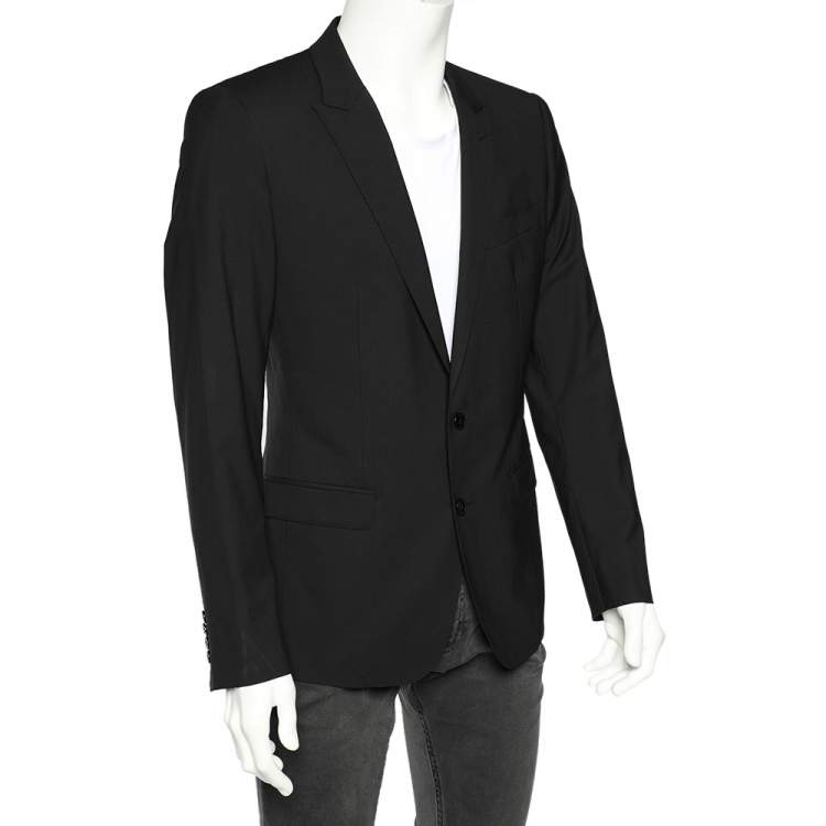 Pre Owned Dolce & Gabbana Black Wool Single Breasted Martini Blazer M