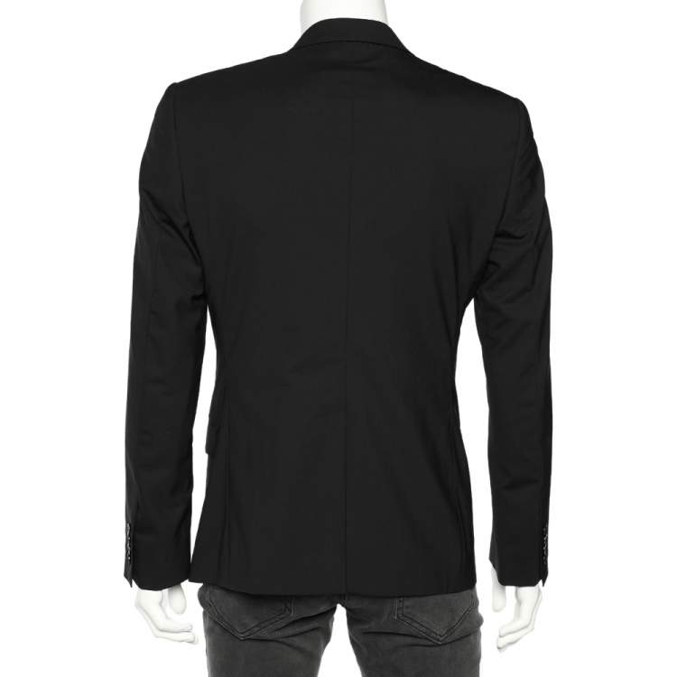 Pre Owned Dolce & Gabbana Black Wool Single Breasted Martini Blazer M