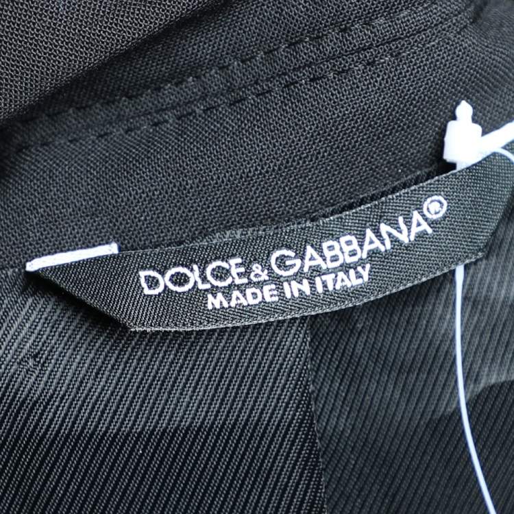 Pre Owned Dolce & Gabbana Black Wool Single Breasted Martini Blazer M
