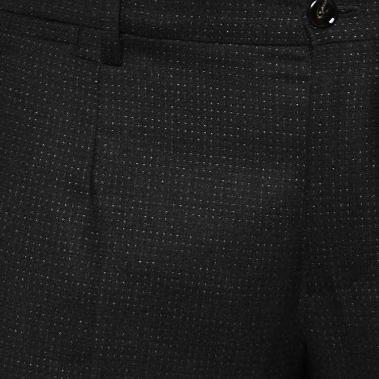 Pre Owned Dolce & Gabbana Black Wool Formal Pants M