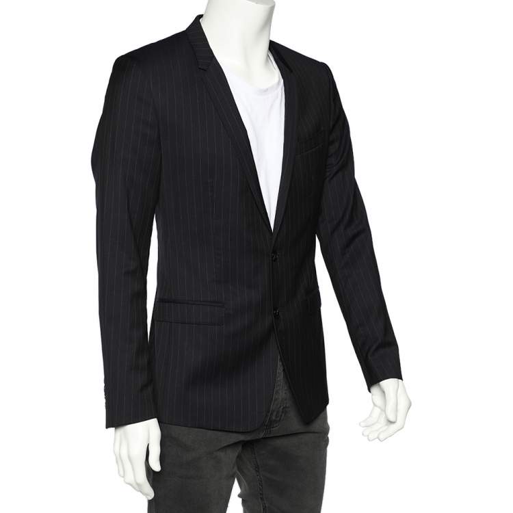 Pre Owned Dolce & Gabbana Black Wool Single Breasted Blazer M