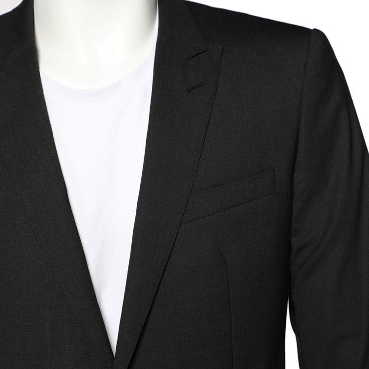 Pre Owned Dolce & Gabbana Martini Charcoal Grey Wool Blazer M