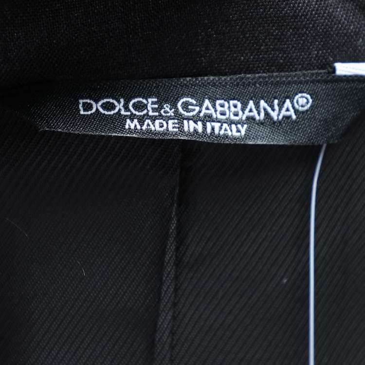 Pre Owned Dolce & Gabbana Martini Charcoal Grey Wool Blazer M