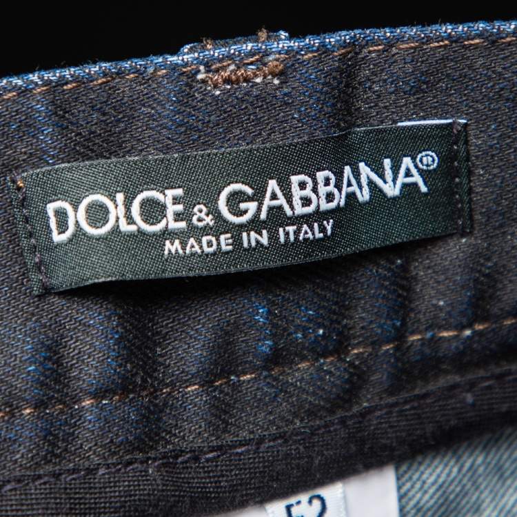 Pre Owned Dolce & Gabbana Dark Blue Denim 16 Straight Fit Jeans XL